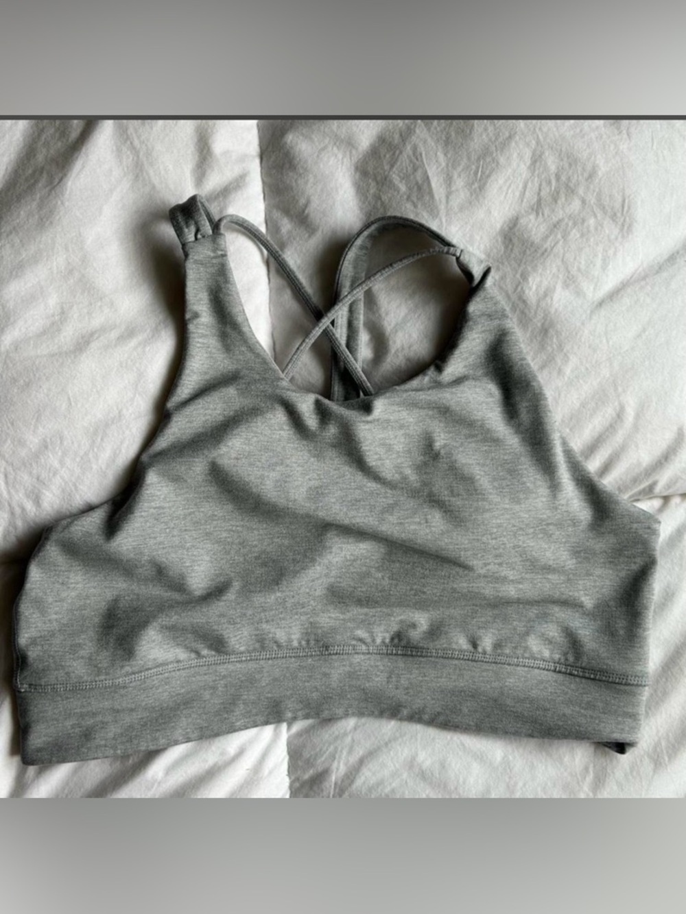 Vuori Gray Cross-Back Sports Bralette Size S/XS